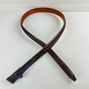 Mens Western Belt Strap Full Grain Brown Leather No Buckle Cowboy Rodeo Woven 38